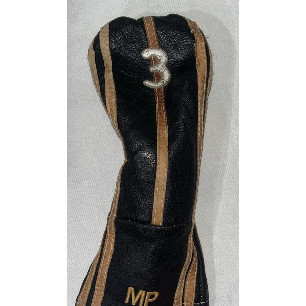 Iliac Royal Golf Wood Headcover Leather Black And Brown 3 Wood